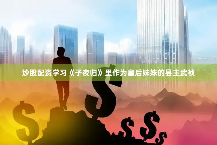 炒股配资学习《子夜归》里作为皇后妹妹的县主武祯